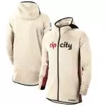 nike veste zipper hoodie nba portland trail blazers cream new earned edition